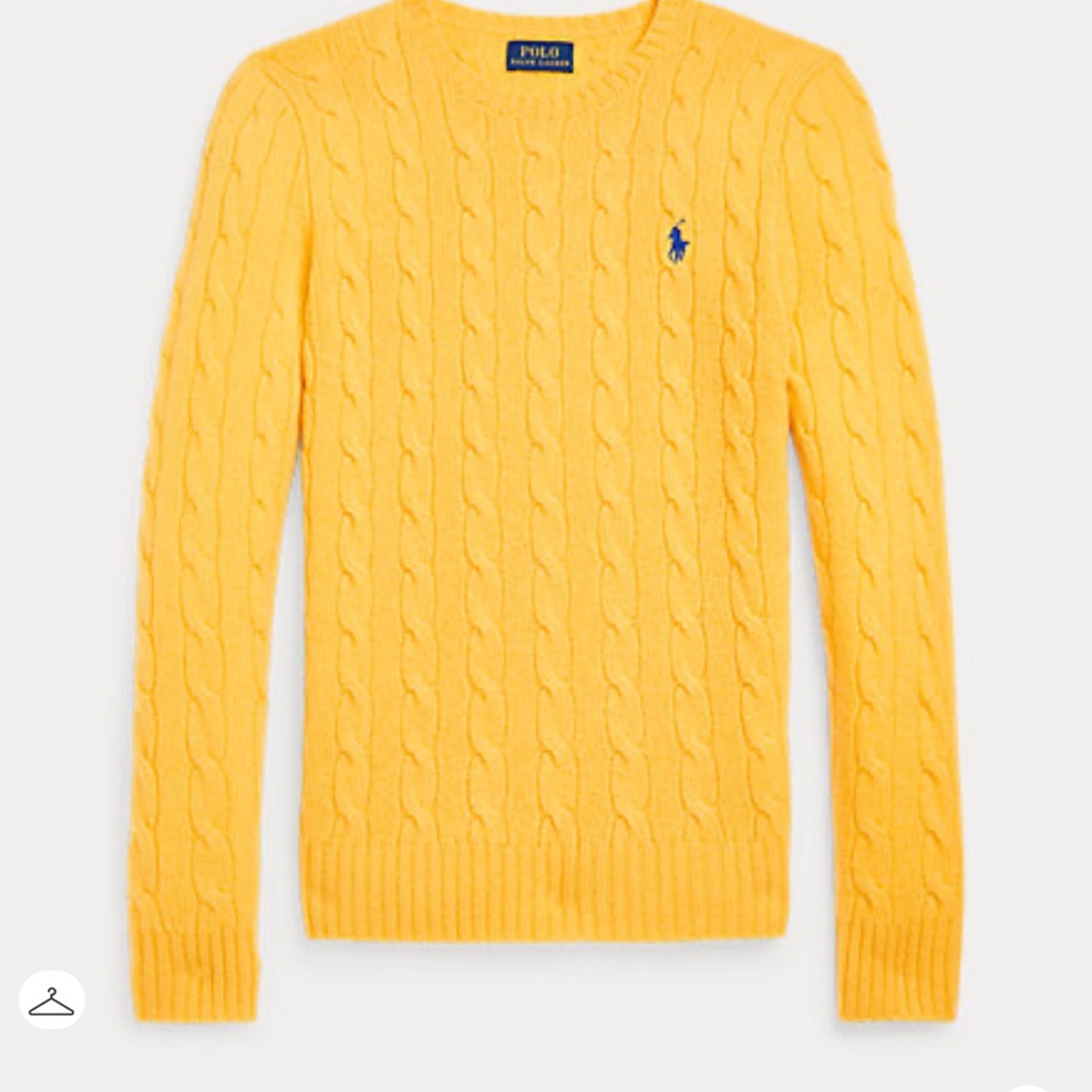Ralph Lauren Cable Wool-Cashmere Crewneck Sweater sz XS